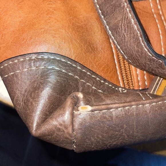 BOC Born Concepts Brown Faux Leather Handbag Tassel Western Purse Cowgirl - Picture 7 of 7